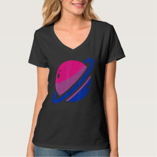 T-shirt Saturn Bi Pride Lgbt Bisexualité Drapeau Égalité B