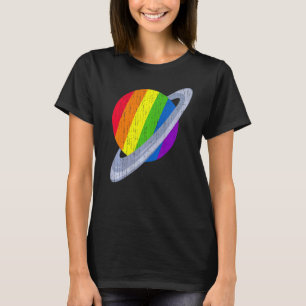 T-shirt Saturn Lgbtq Rainbow Flag Queer Mois Gay pride Lg