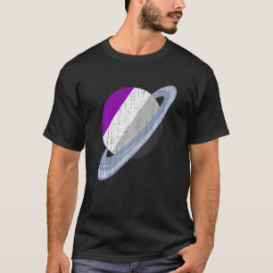 T-shirt Saturne Asexualité Drapeau Lgbt Ace Pride Mois Equ