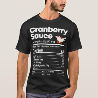 T-shirt Sauce canneberge Nutrition Drôle Thanksgiving Chri