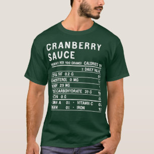 T-shirt Sauce canneberge Nutrition Drôle Thanksgiving Matc