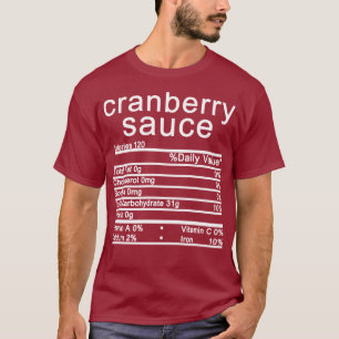 T-shirt sauce canneberge Nutrition Faits Action de grâces