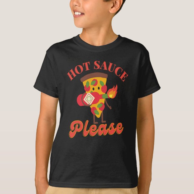 T-SHIRT SAUCE CHAUDE S'IL VOUS PLAÎT - AMATEUR DE SAUCE PI (Devant)