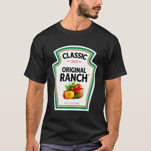 T-shirt Sauce Ranch Salade verte Dressing Halloween (Devant)