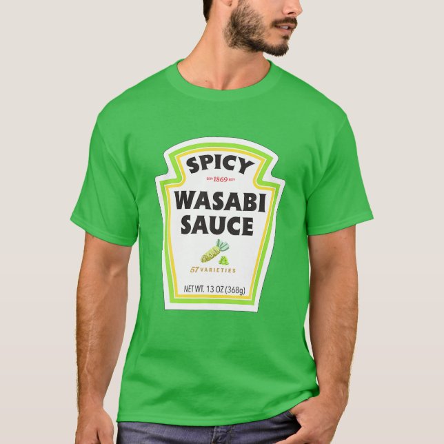 T-shirt Sauce Wasabi épicée Halloween Costume Coup de cont (Devant)