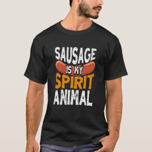 T-shirt Saucisson est My Spirit Animal Smoker Grill Barbec
