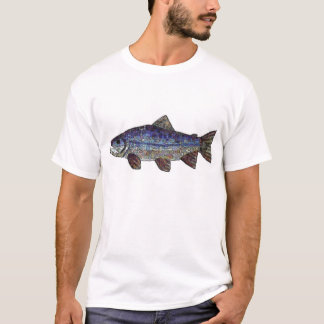 T-shirt Saumon bleu