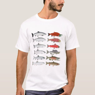 T-shirt Saumon du Pacifique - Phases océaniques et frayère