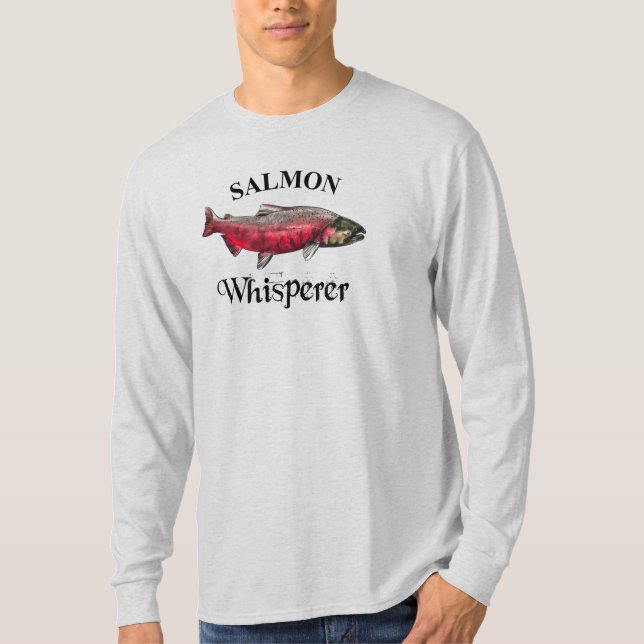 T-shirt Saumon Whisperer Léger Manche Longue (Devant)