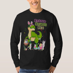 T-shirt Saurus de Pâques Rex Dinosaure T Rex Panier de lap