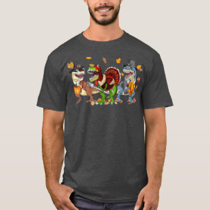T-shirt Saurus éffrayant Re Citrouille Skeleton Dinosaur H