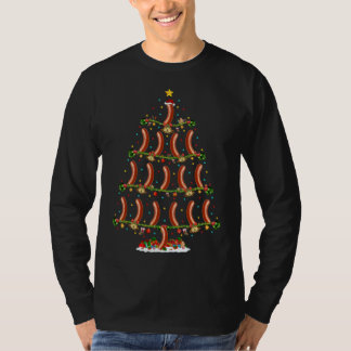 T-shirt Sausage Lover Xmas Éclairage Père Noël Saucage Noë