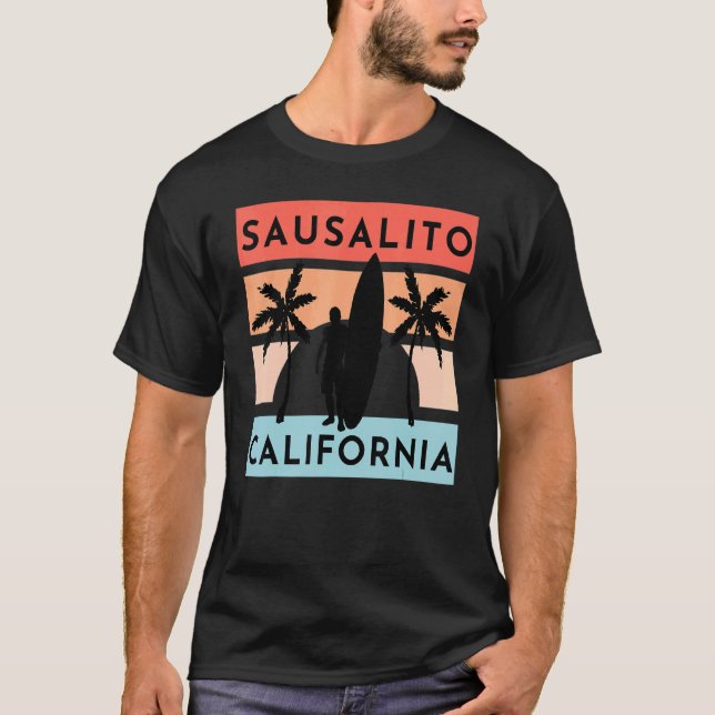 T-shirt Sausalito California Beach Surf Vacances été Vi (Devant)