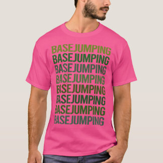 T-shirt Saut de base de texte vert