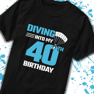 T-shirt Saut en parachute pour un anniversaire - 40 ans -