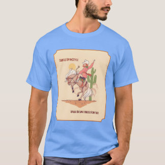 T-shirt SAUTER DANS STYLE OÙ BROWN CHEVAUX ROAM GRATUIT fr