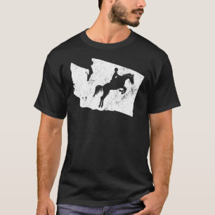 T-shirt Sauter de cheval de chemises d'équitation de dos