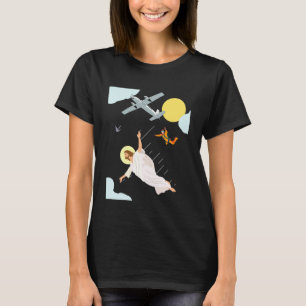 T-shirt Sauter Jésus, parachute, parachutisme, parachutist