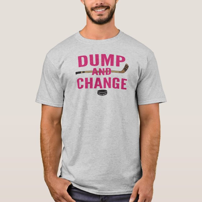 T-shirt Sauter rose et changer de hockey (Devant)