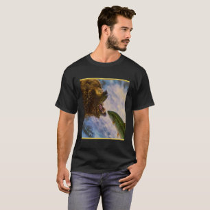 T-shirt Sauter saumoné de truite à tête d'acier dans des