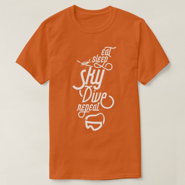 T-shirt Sauter Skydive Skydive Skydiver Tandem (Design devant)