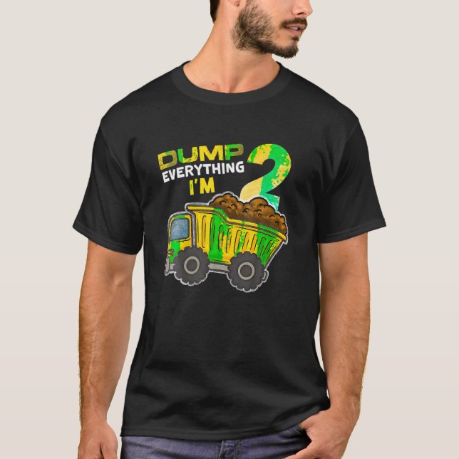 T-shirt Sauter tout I m 2 Camion 2 ans 2e anniversaire (Devant)