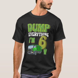 T-shirt Sauter tout J'ai 6 ans Garbage Truck 6Th B