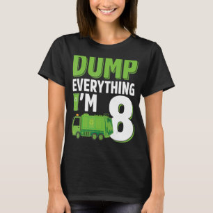 T-shirt Sauter tout J'ai 8 ans Garbage Truck 8th B