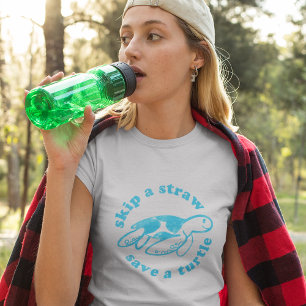 T-shirt Sauter une paille Sauter une tortue