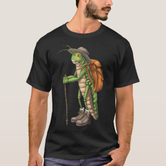 T-shirt Sauterelle de randonnée drôle graphique amateur de