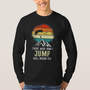 T-shirt Sauts De Plongée Voler Parachute Paraglide Retro