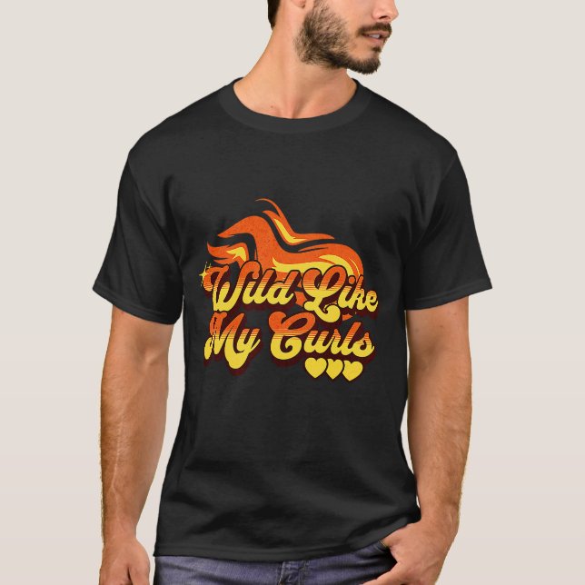 T-shirt Sauvage Comme Mes Curls Curly Hair Red 1 (Devant)