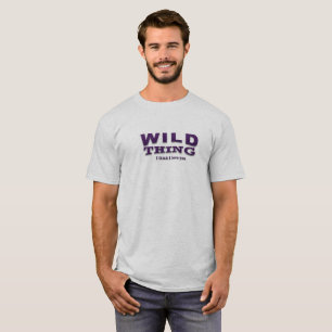 T-shirt sauvage de chose avec l'opossum et le logo