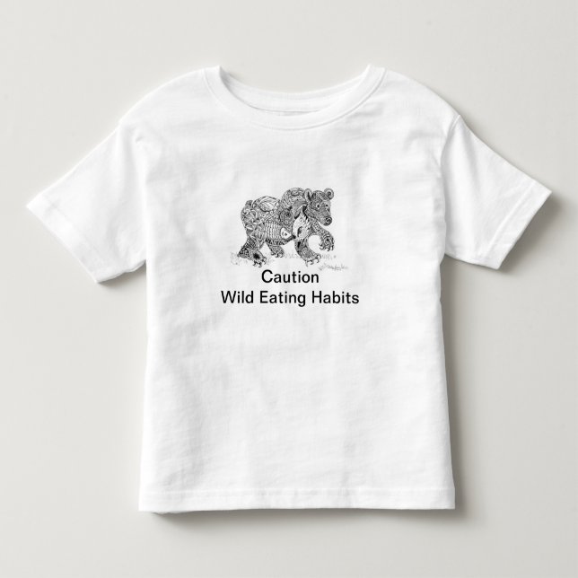 T-shirt sauvage d'habitudes alimentaires d'enfant (Devant)