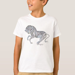 T-shirt Sauvage équestre de noir de Quagga de poney de