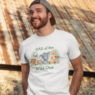T-shirt Sauvage un 1er anniversaire Safari Animaux Papa
