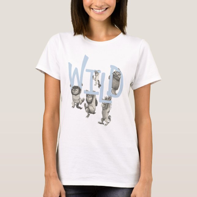 T-shirt SAUVAGE | Wild Things et Max - Bleu (Devant)