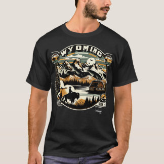 T-shirt Sauvage Wyoming Tetons Trails American Vintage Ret