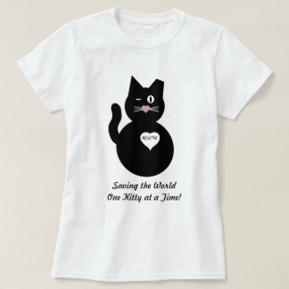 T-shirt Sauvant le monde, un Kitty à la fois