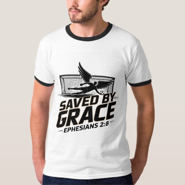 T-shirt Sauvé par le football de grâce (Devant)