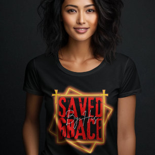 T-shirt Sauvé par sa Grâce - Gratitude de l'Évangile pour