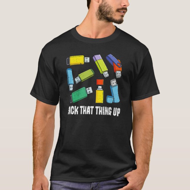 T-shirt Sauvegarder Les Données De Sauvegarde Nerd USB De  (Devant)