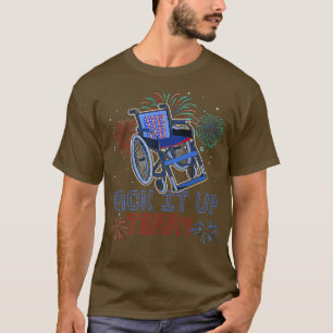 T-shirt Sauvegarder Terry 4 juillet Firework American Fla