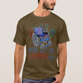 T-shirt Sauvegarder Terry 4 juillet Firework American Fla
