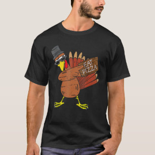 T-shirt Sauver la dinde Manger Pizza Adulte Végétalien Enf