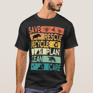 T-shirt Sauver la planète sauver les animaux recycler le p