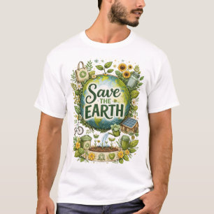 T-shirt Sauver la Terre – Illustration de la nature écolog