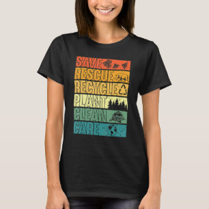 T-shirt Sauver les abeilles Secourir les animaux Plantes A