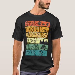 T-shirt Sauver les abeilles Secourir les animaux Plantes A