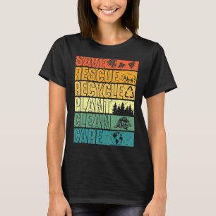 T-shirt Sauver les abeilles Secourir les animaux Plantes A